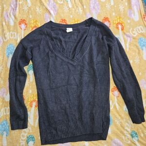 Tokyo Darling Navy V-Neck Sweater